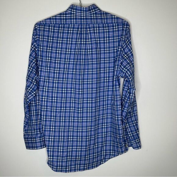 Vineyard Vines Slim Fit Tucker Shirt in Blue/White/Pink Plaid Size Small - Picture 3 of 6